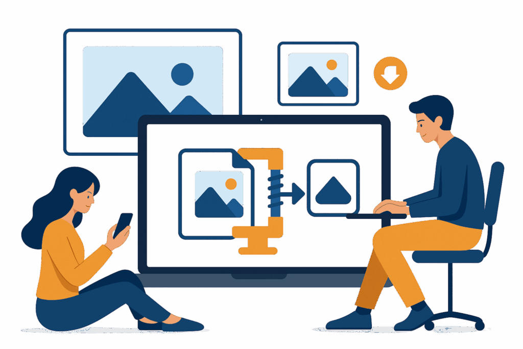 Ferramentas para comprimir imagens online sem perder qualidade.